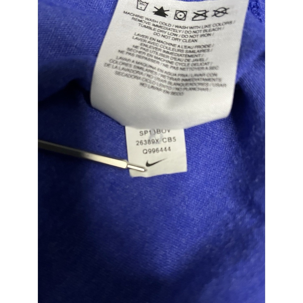 Nike Chicago Cubs V Neck T Shirt Women's Medium Blue Short Sleeve MLB Baseball - Picture 5 of 8